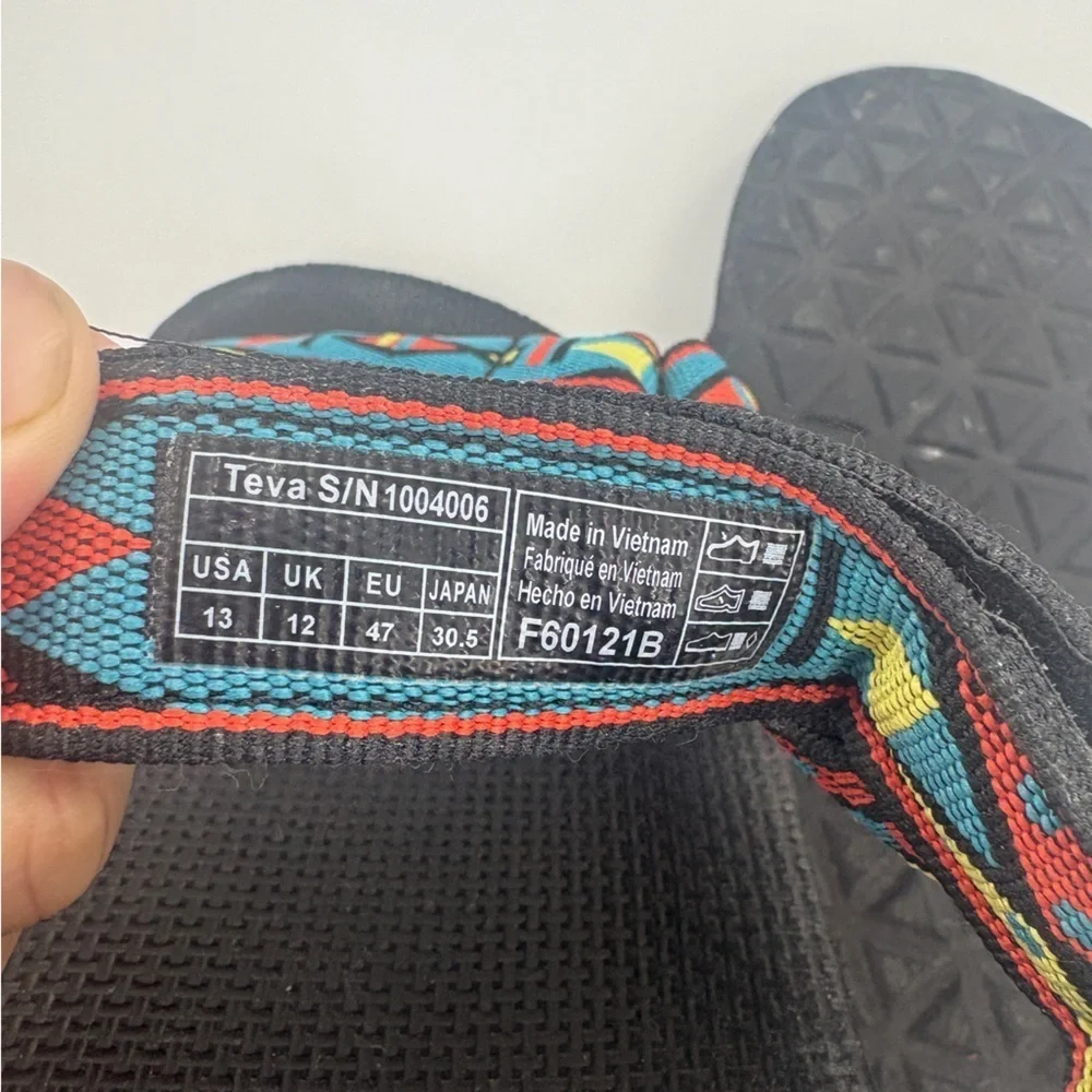 Teva Men's Vibrant Blue and Red Sandals
